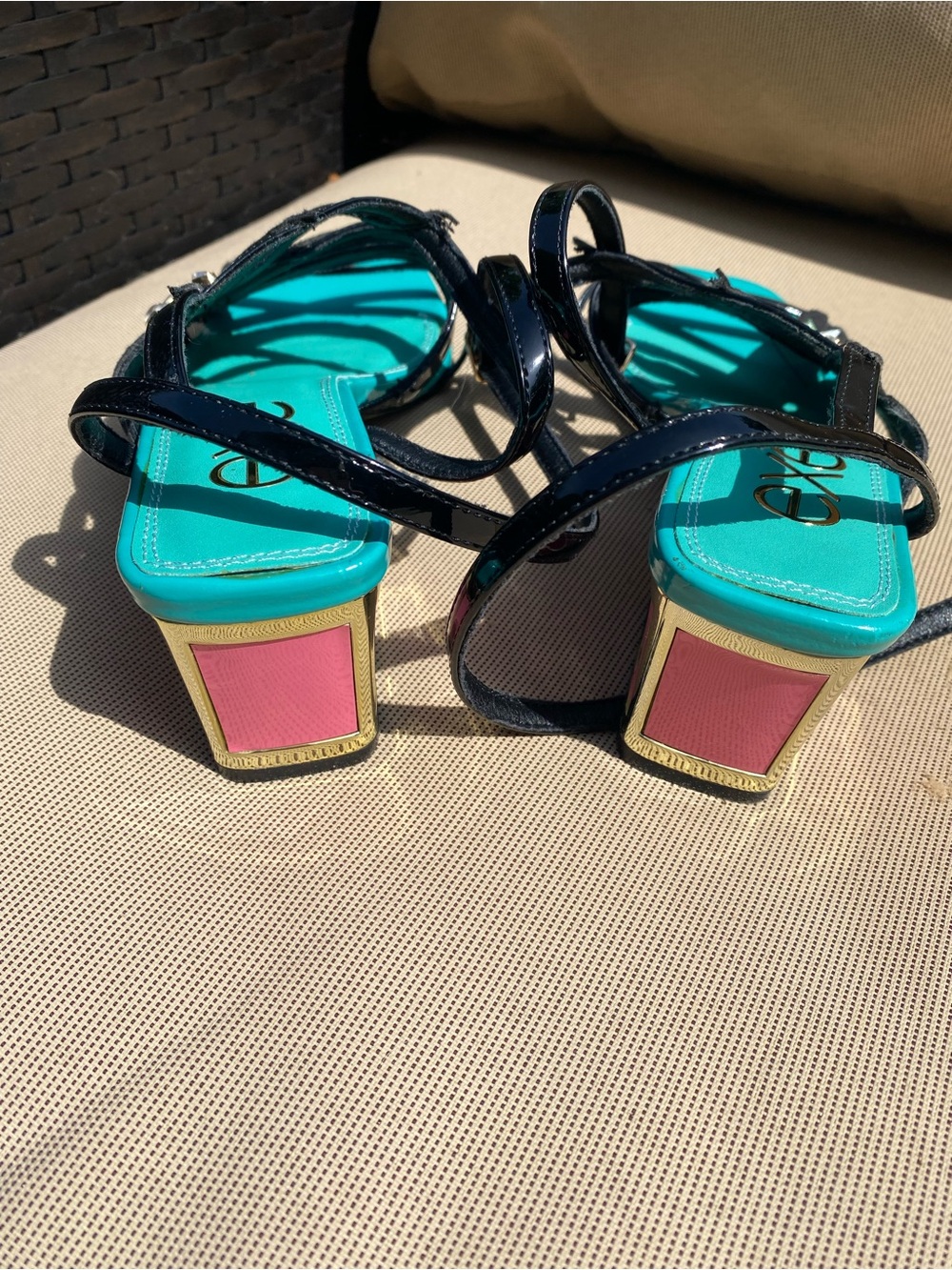 EXE Luisa 400 NWOT colorful low-heel strappy sandal - Picture 4 of 7